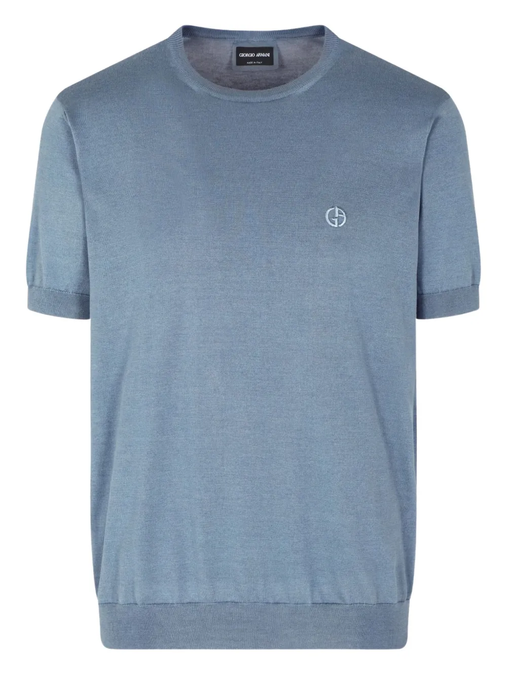 Giorgio Armani playera tejida con logo bordado | azul | Image 1