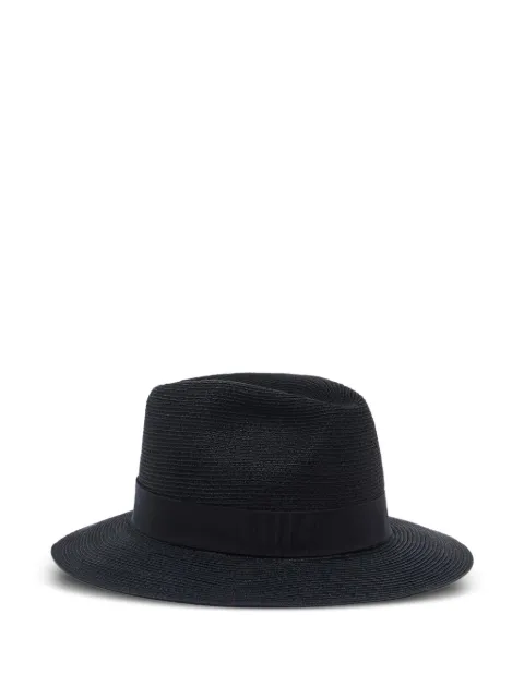 Giorgio Armani ribbon-trim fedora hat