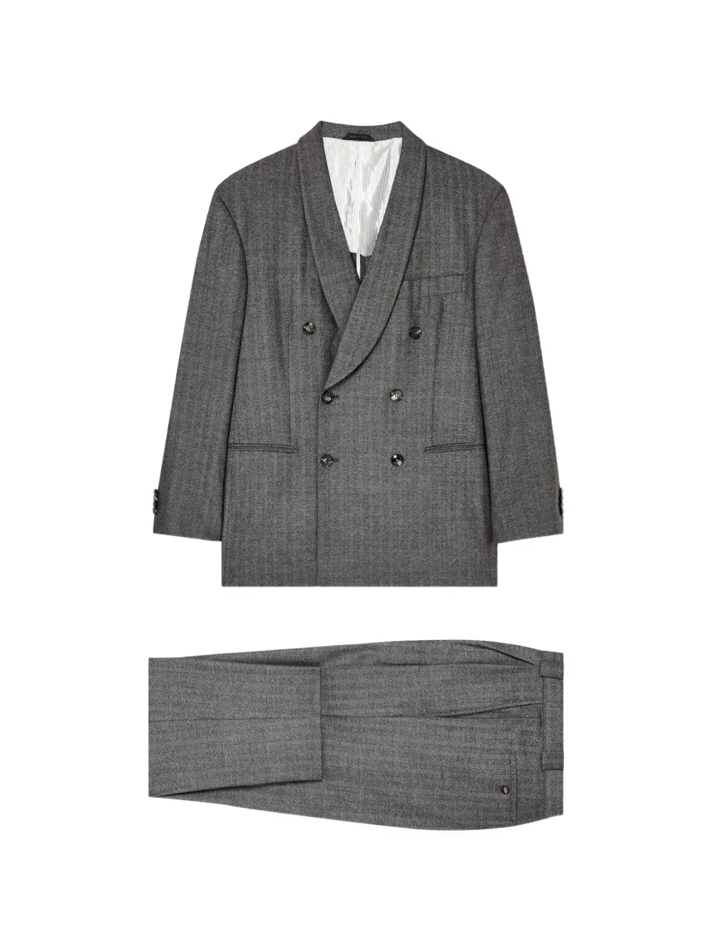 Giorgio Armani Pak met dubbele rij knopen Grijs