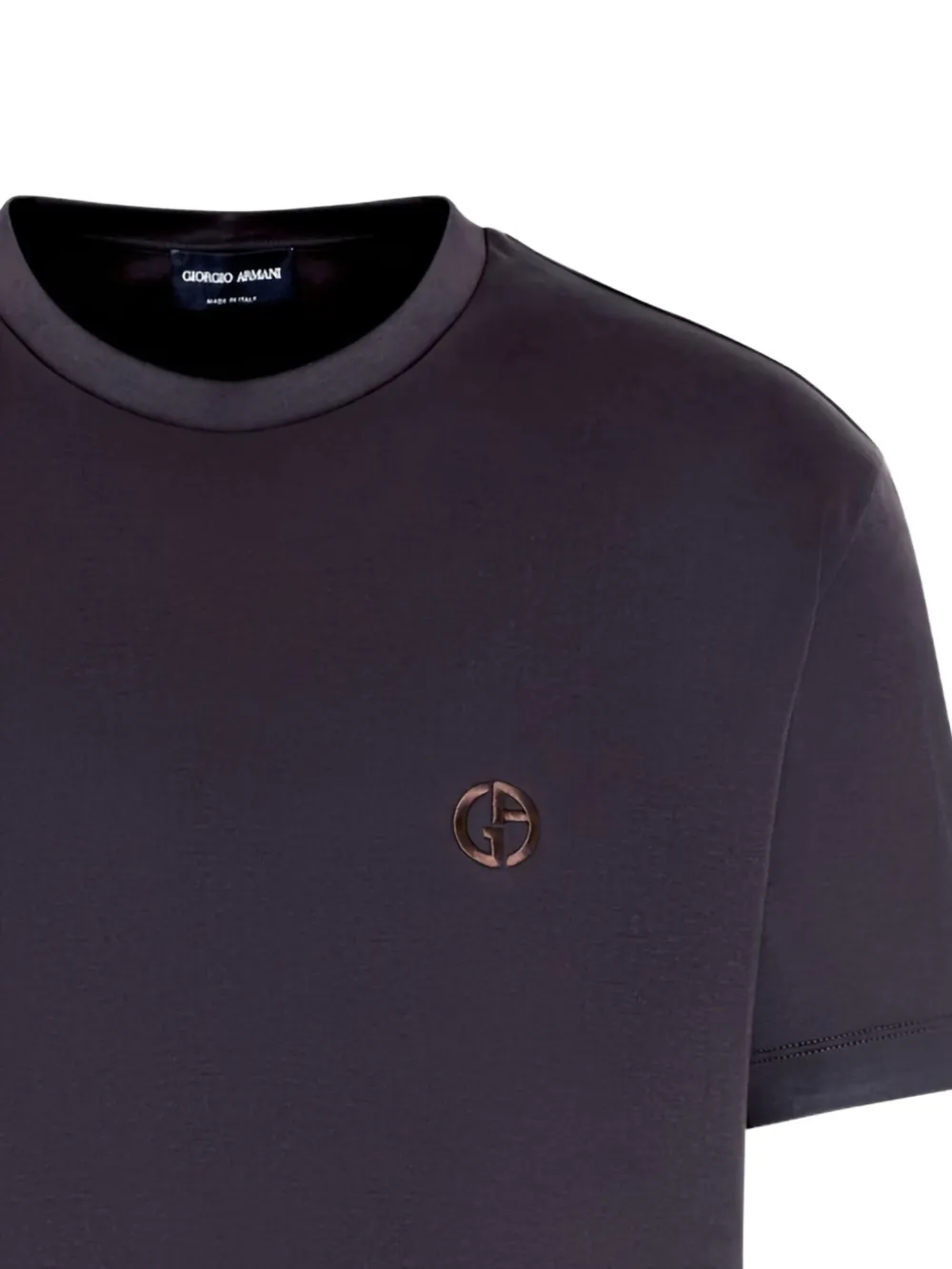 Giorgio Armani T-shirt met geborduurd logo - Grijs