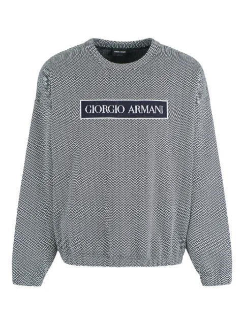Giorgio Armani chevron-jacquard sweatshirt