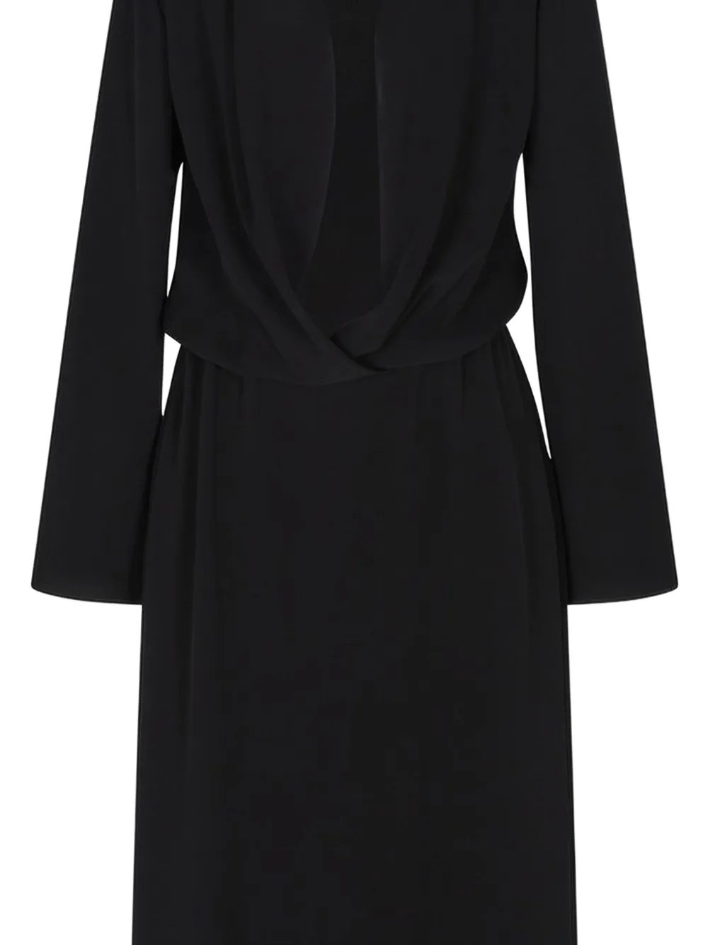 Giorgio Armani Midi-jurk met lange mouwen - Zwart