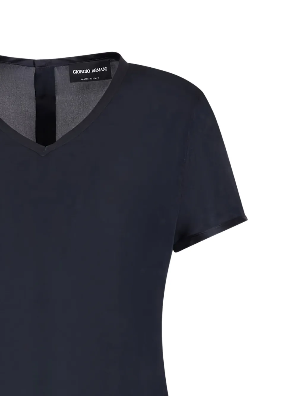 Giorgio Armani V-neck silk blouse - Blauw
