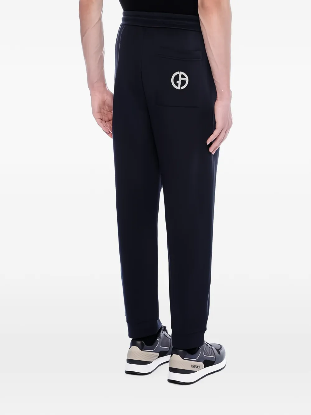Giorgio Armani Trainingsbroek met logopatch Blauw