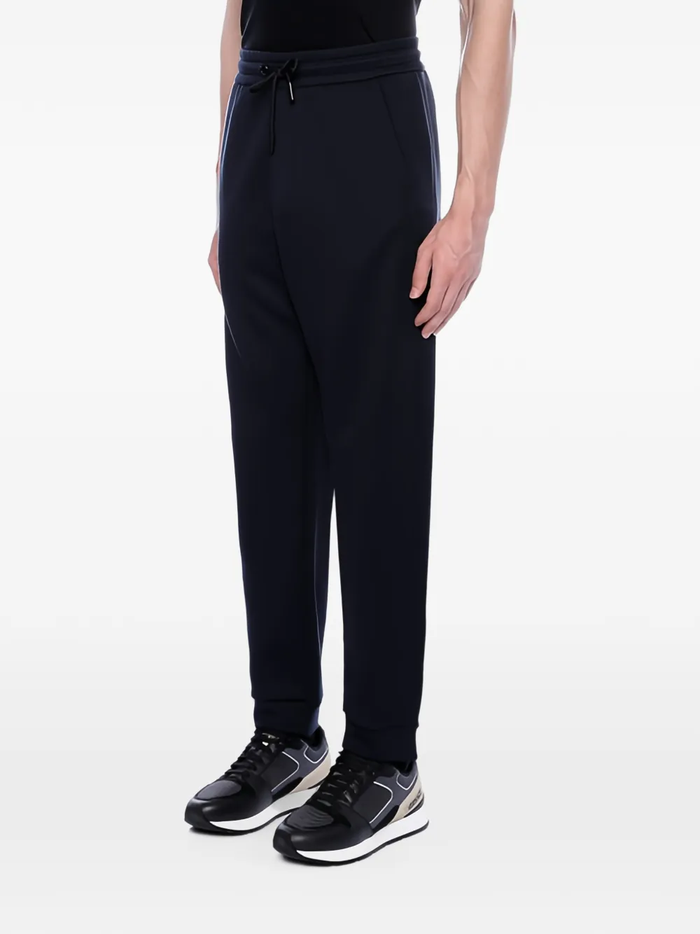 Giorgio Armani Trainingsbroek met logopatch Blauw