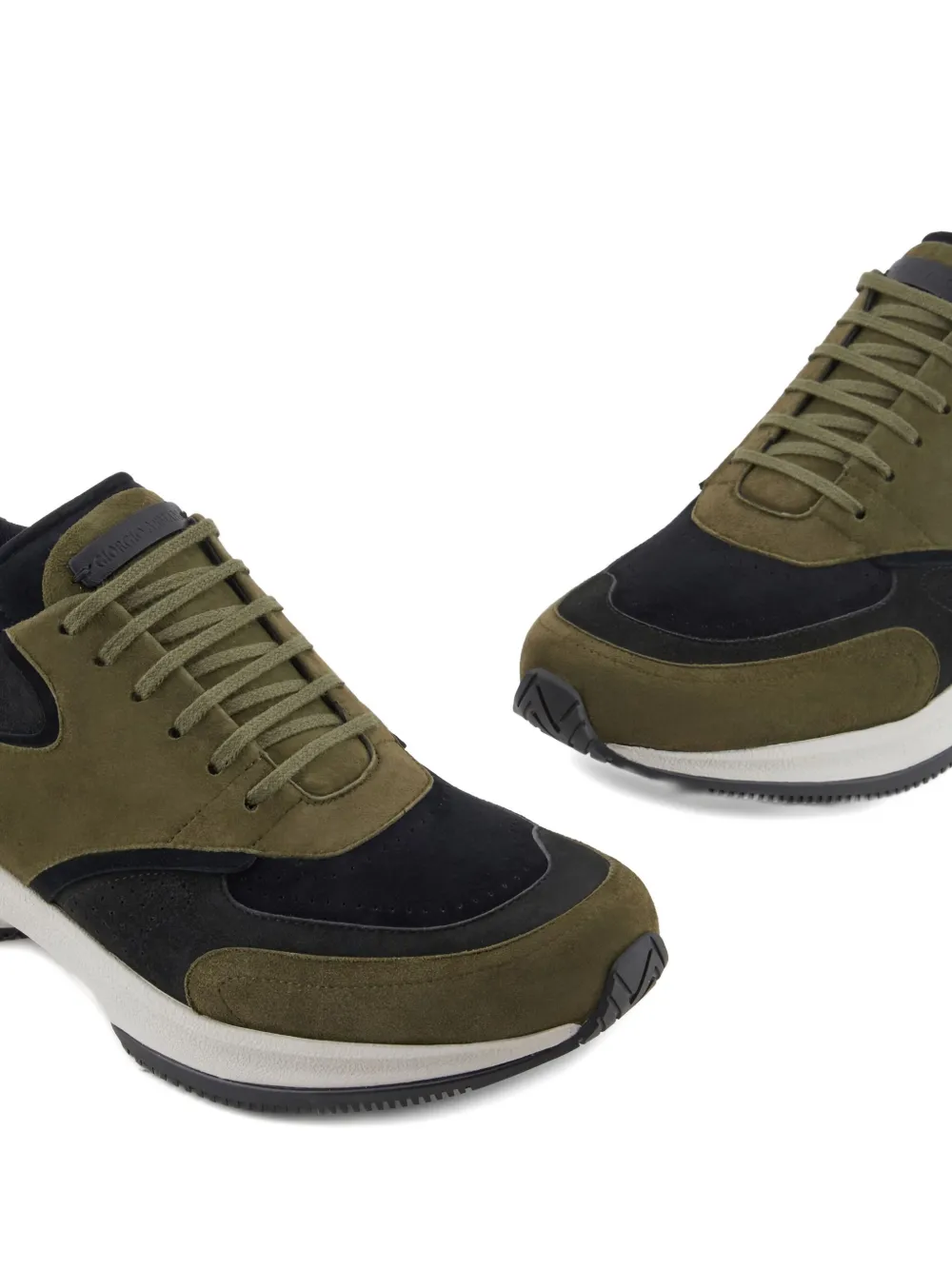 Giorgio Armani Sneakers met vlakken Groen