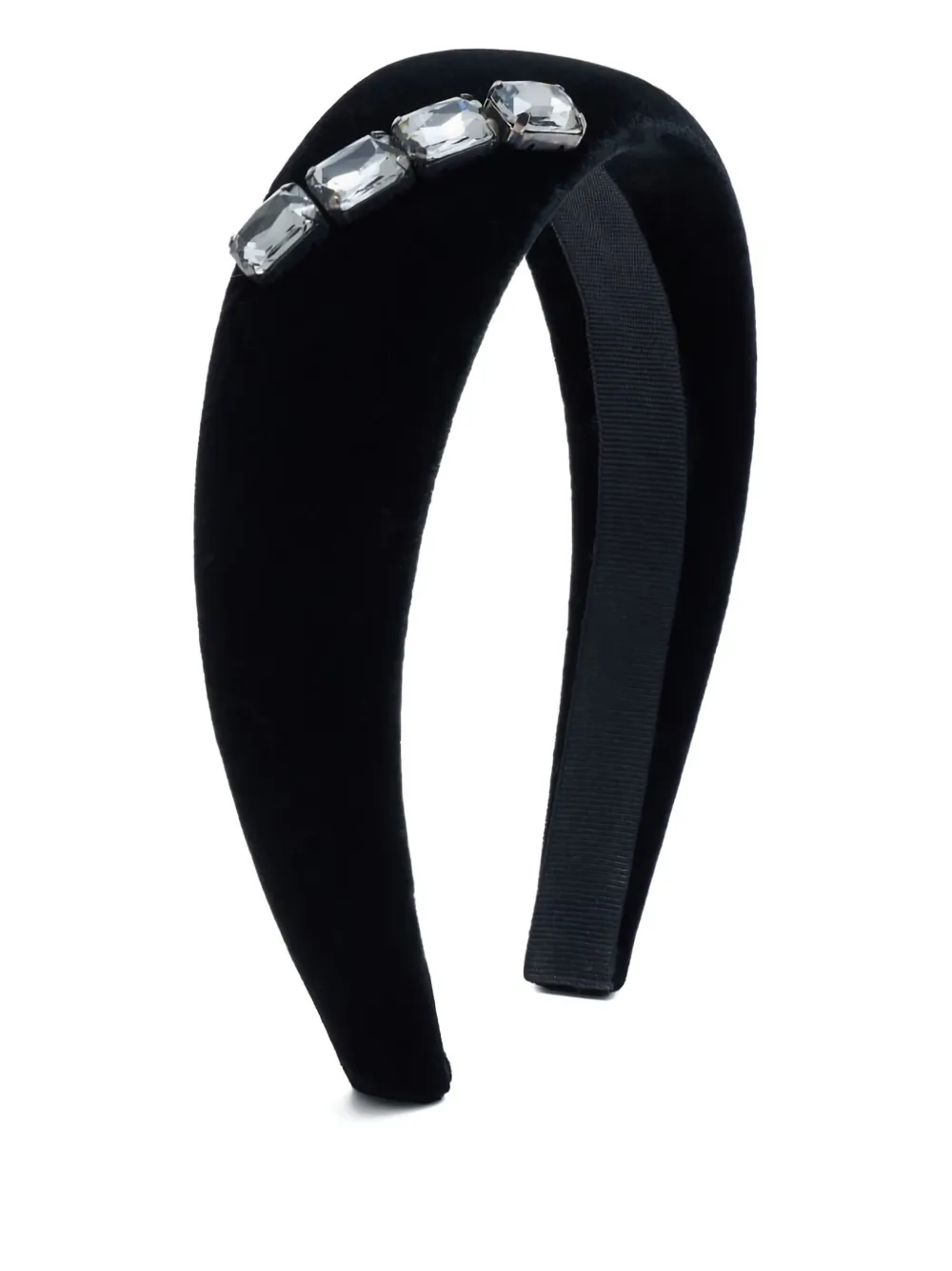 Giorgio Armani Crystal-embellished Headband In Black