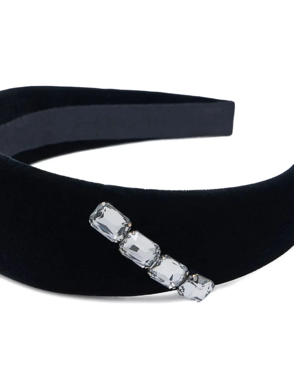 Giorgio Armani Crystal-embellished Headband In Black