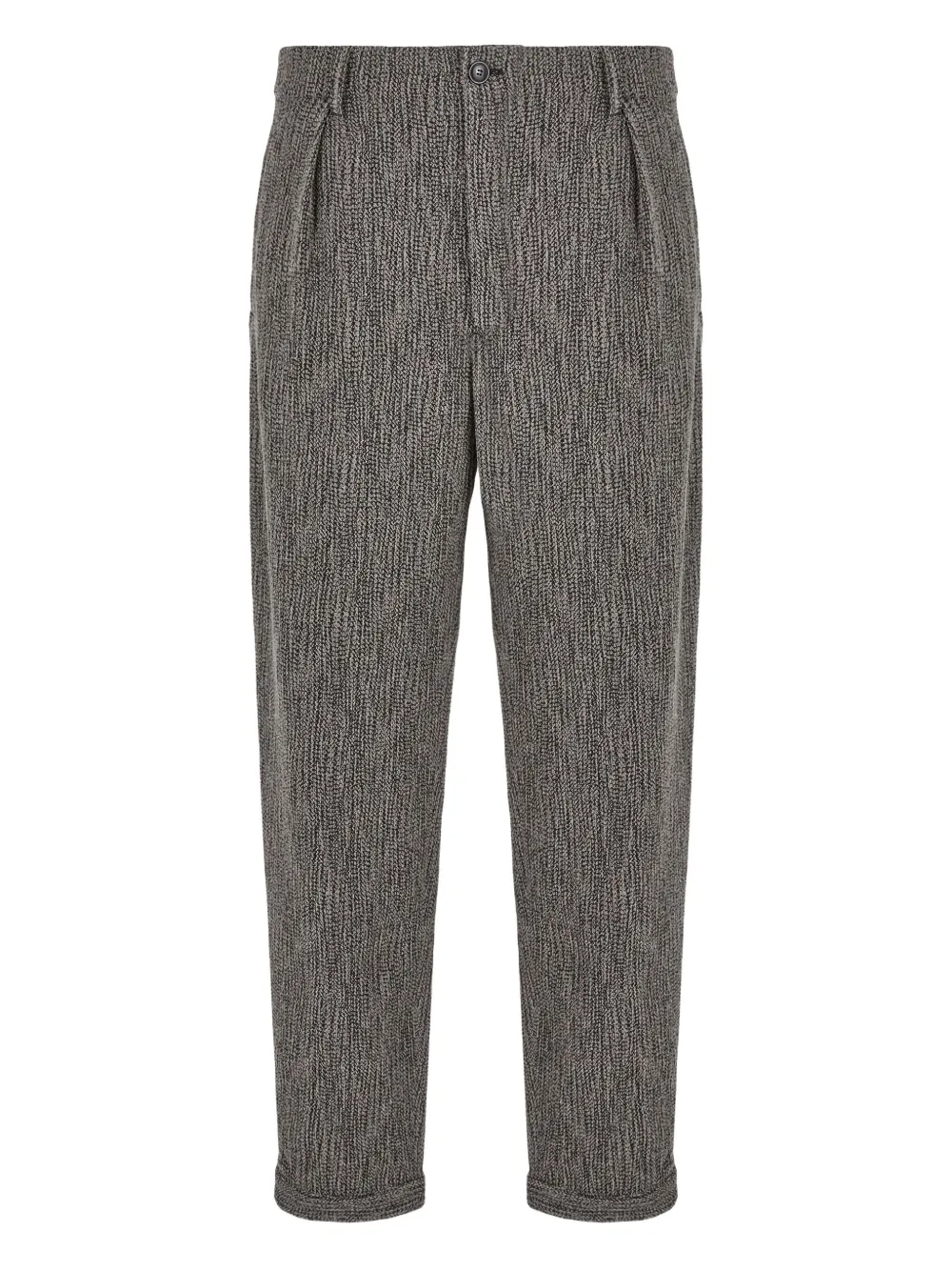 Giorgio Armani pleated-front textured trousers | Grey | Image 1