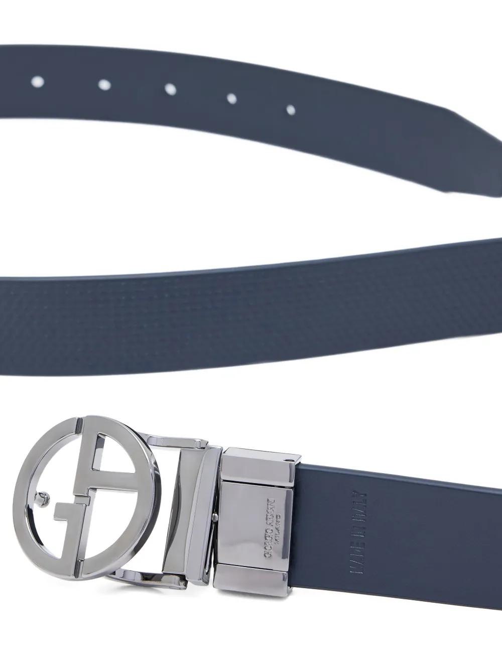 Giorgio Armani Riem met logogesp - Blauw
