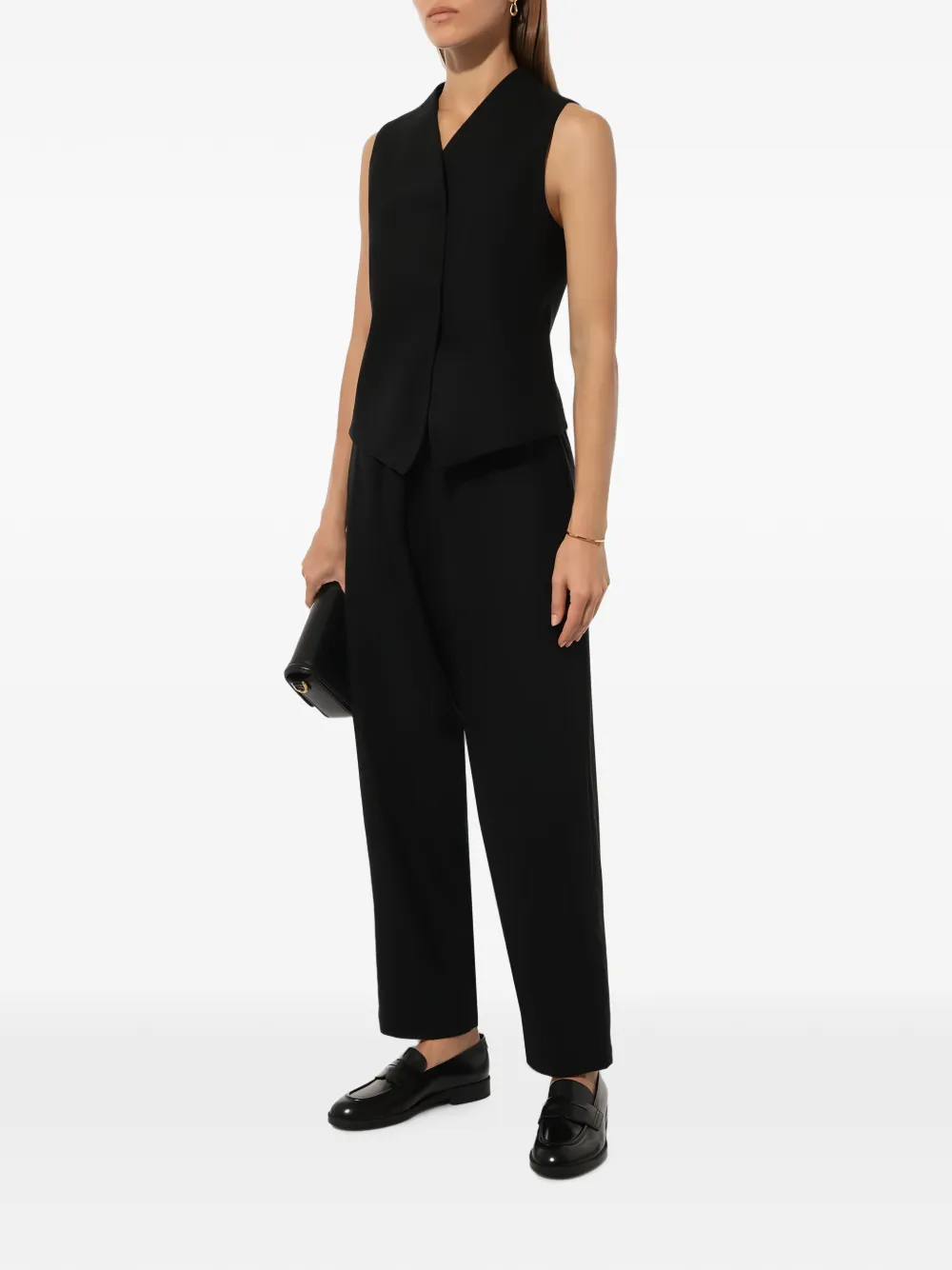 Giorgio Armani Asymmetrisch gilet Zwart