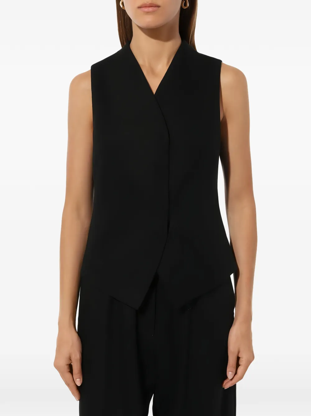 Giorgio Armani Asymmetrisch gilet Zwart