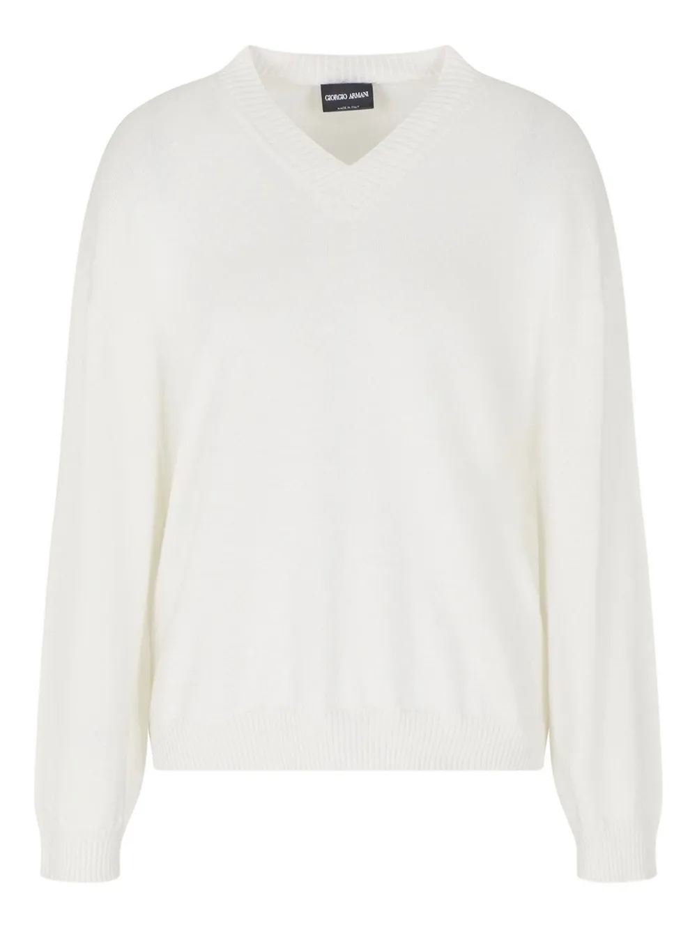 Giorgio Armani V-neck Sweater In White