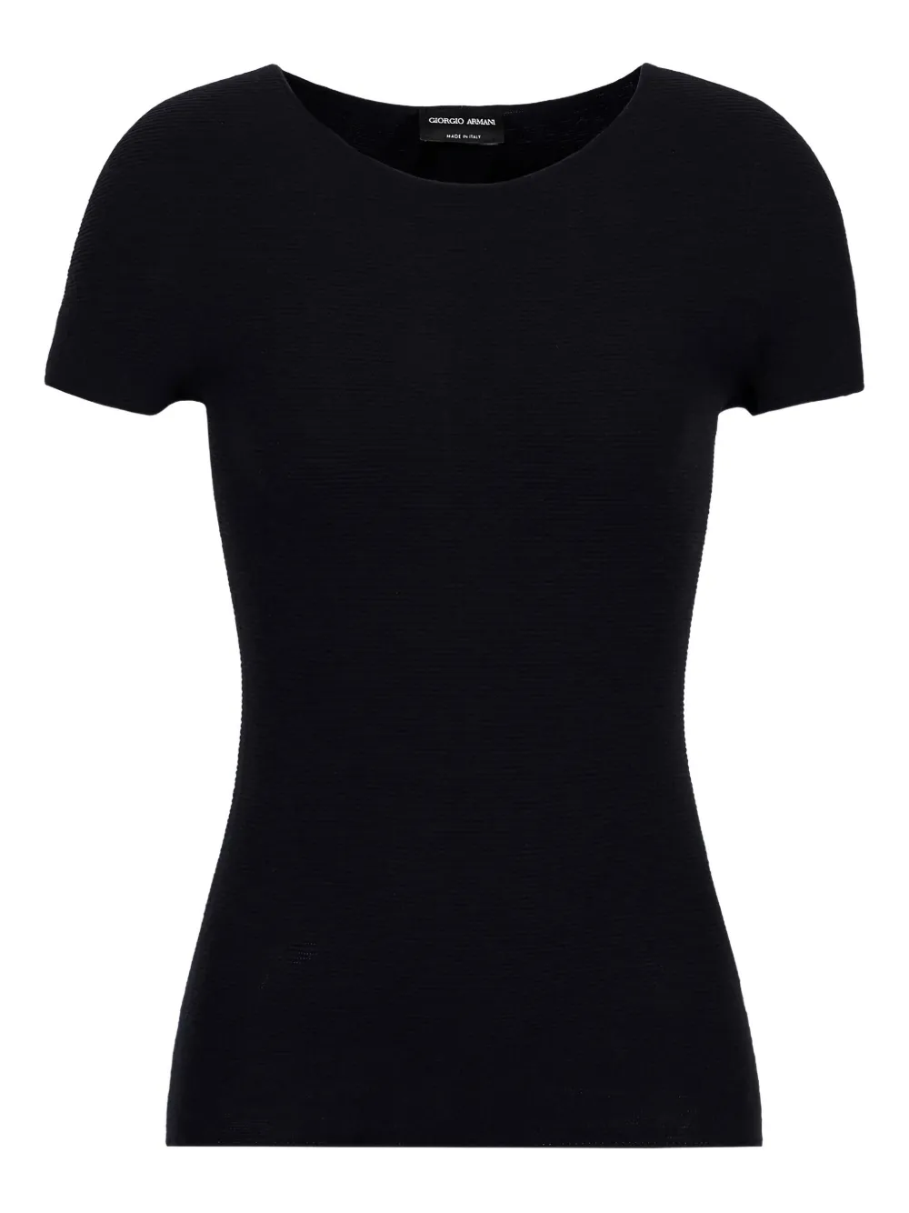 Giorgio Armani short-sleeved knitted top - Blu