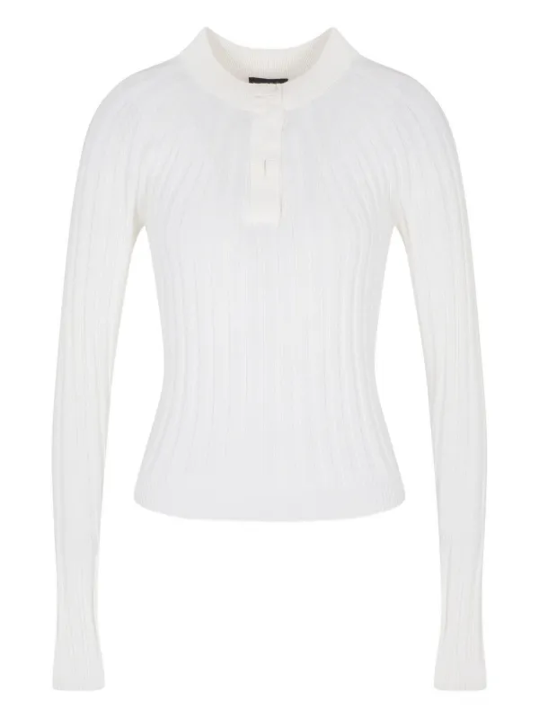 Giorgio Armani Long-sleeve Sweater in White
