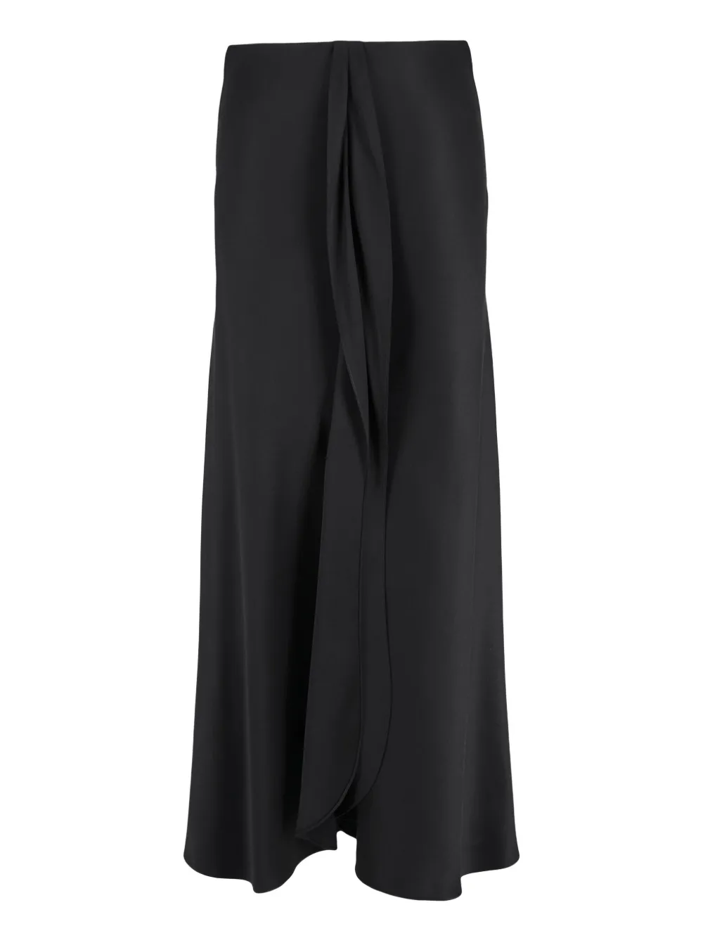Giorgio Armani draped midi skirt - Zwart