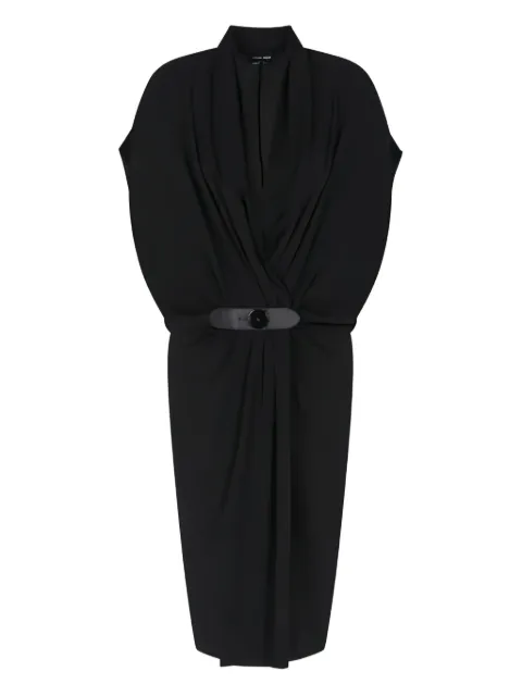 Giorgio Armani belted draped dress