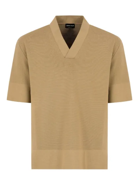 Giorgio Armani V-neck knitted T-shirt