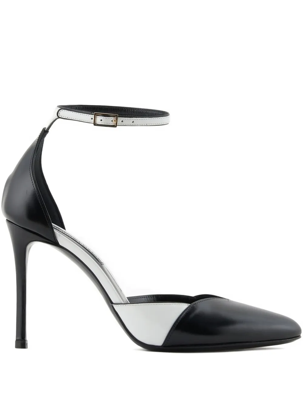 Giorgio Armani 95mm Ankle Strap Pumps In Black