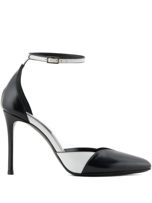 Giorgio Armani 95mm Ankle Strap Pumps in Black
