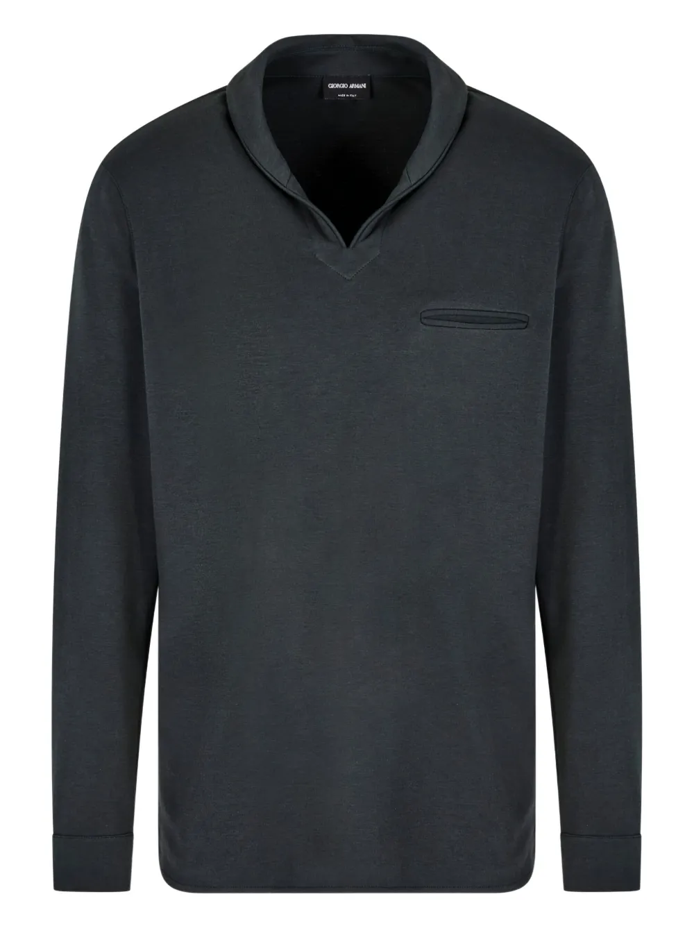 Giorgio Armani sudadera con cuello esmoquin | gris | Image 1