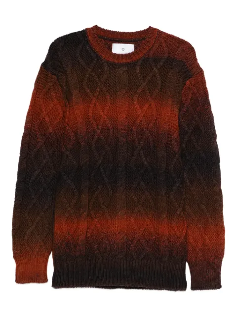 SEVEN GAUGE gradient-effect cable-knit jumper