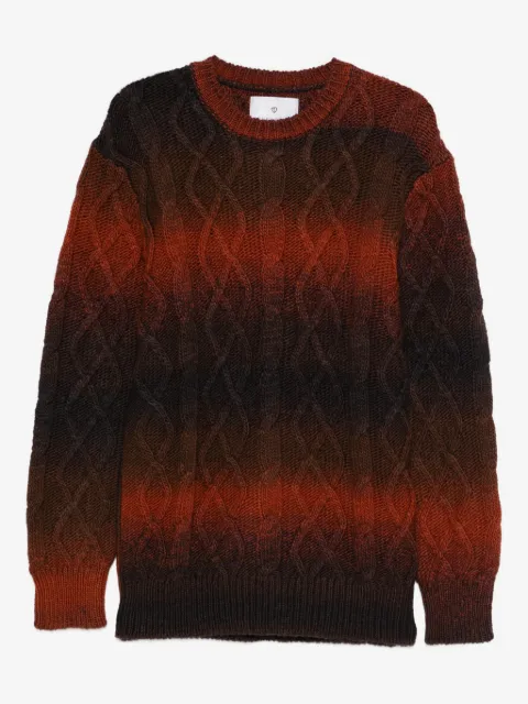 SEVEN GAUGE gradient-effect cable-knit jumper