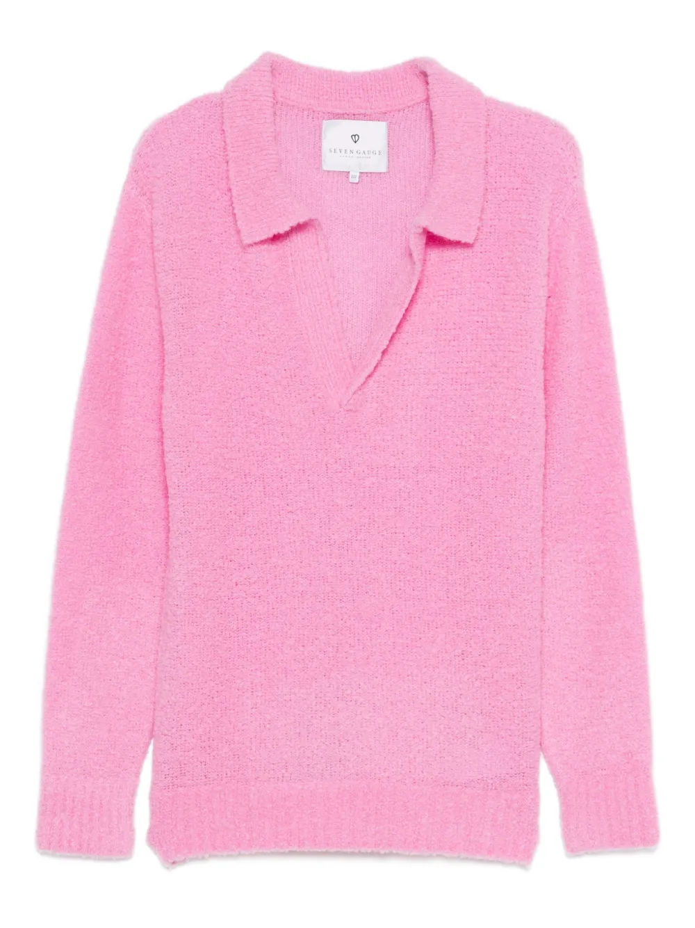 SEVEN GAUGE Pullover mit V-Ausschnitt | Rosa | Image 1