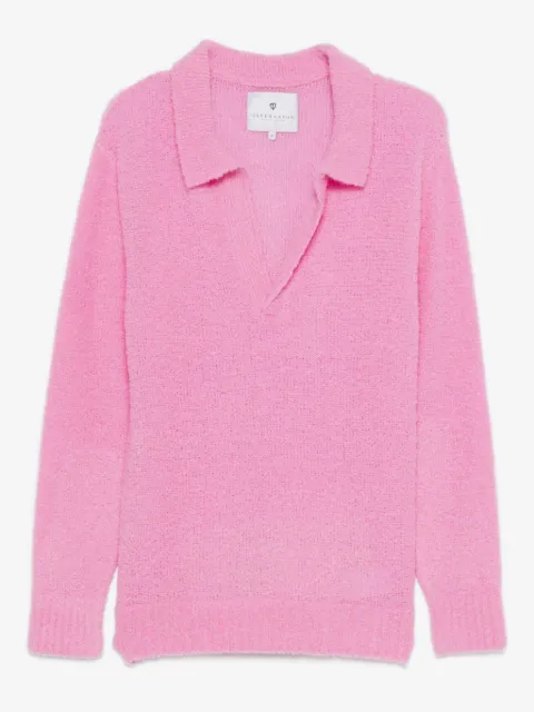 SEVEN GAUGE polo-collar V-neck sweater