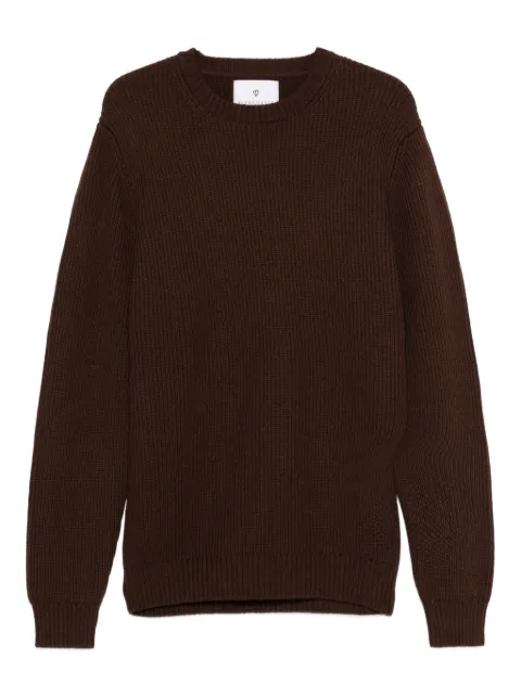 SEVEN GAUGE crew-neck ribbed-knit jumper
