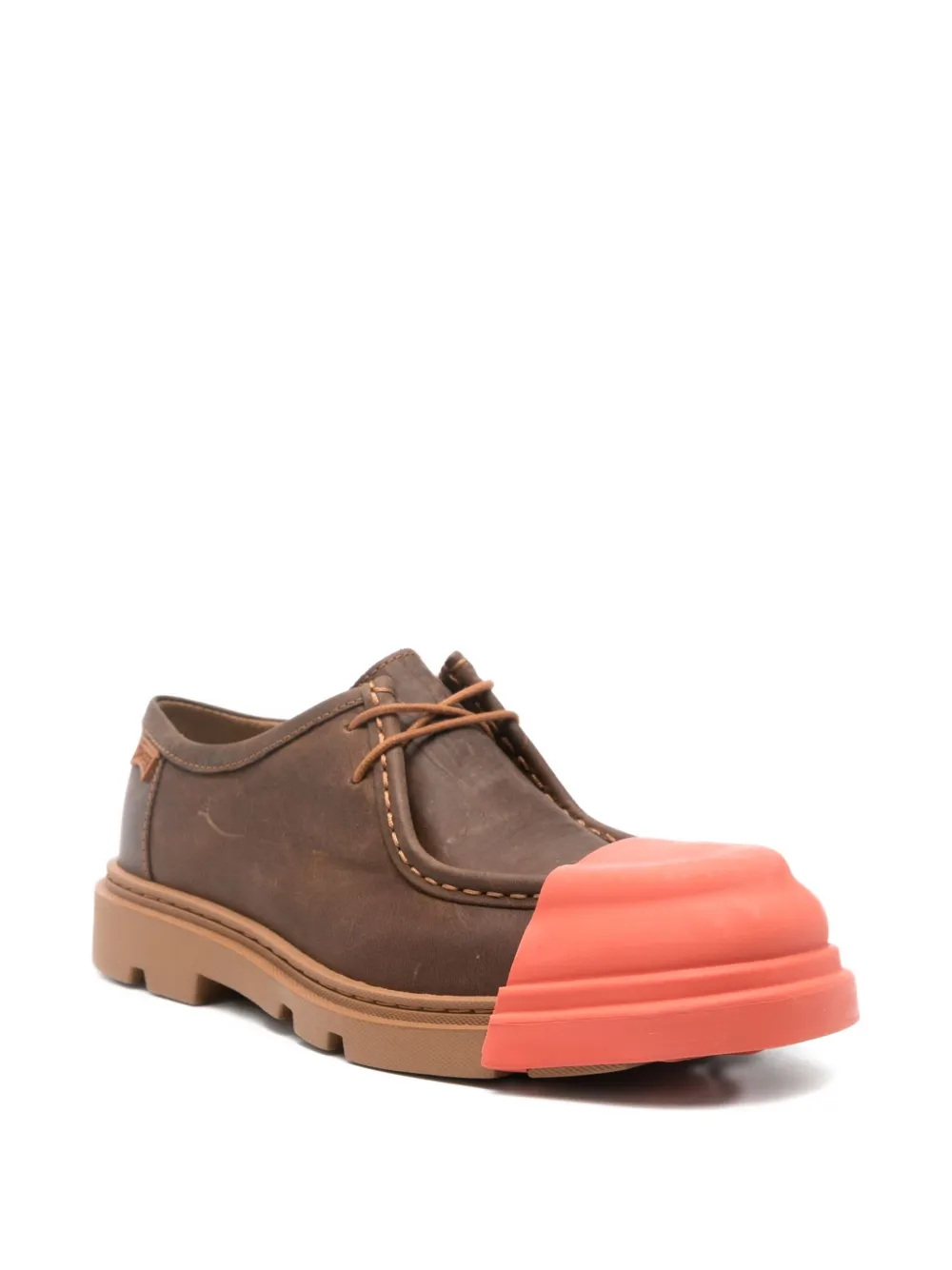 Camper Junction Toe-cap Lace-up Shoes In Brown