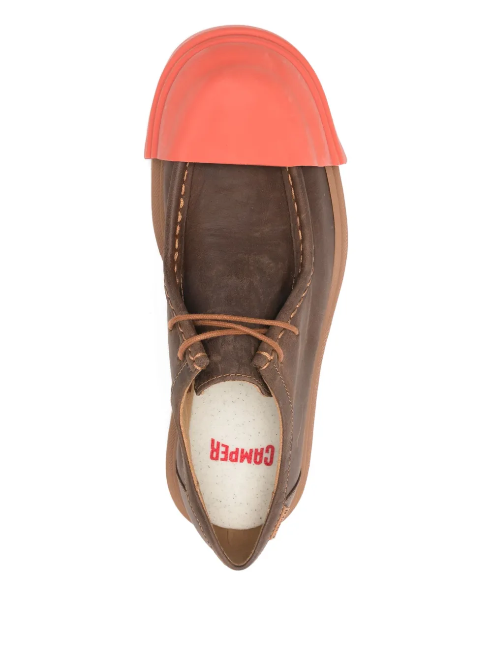 Camper Junction Toe-cap Lace-up Shoes In Brown