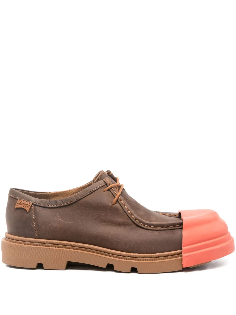 Camper Junction Toe-cap Lace-up Shoes In Brown