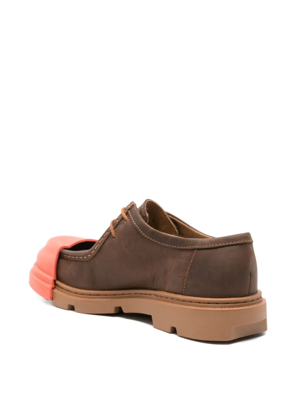 Camper Junction Toe-cap Lace-up Shoes In Brown