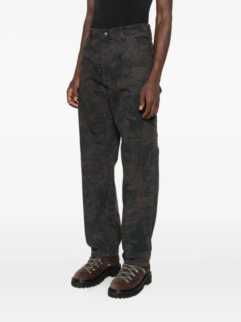 Carhartt WIP Broek met camouflageprint Zwart