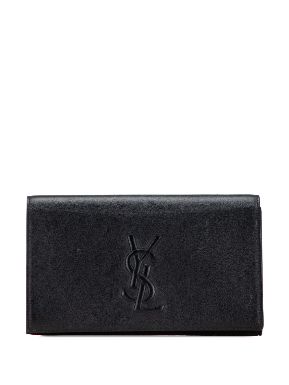 Saint Laurent Pre-Owned 2000-2012 Large Leather Monogram Belle De Jour clutch bag | Black | Image 1