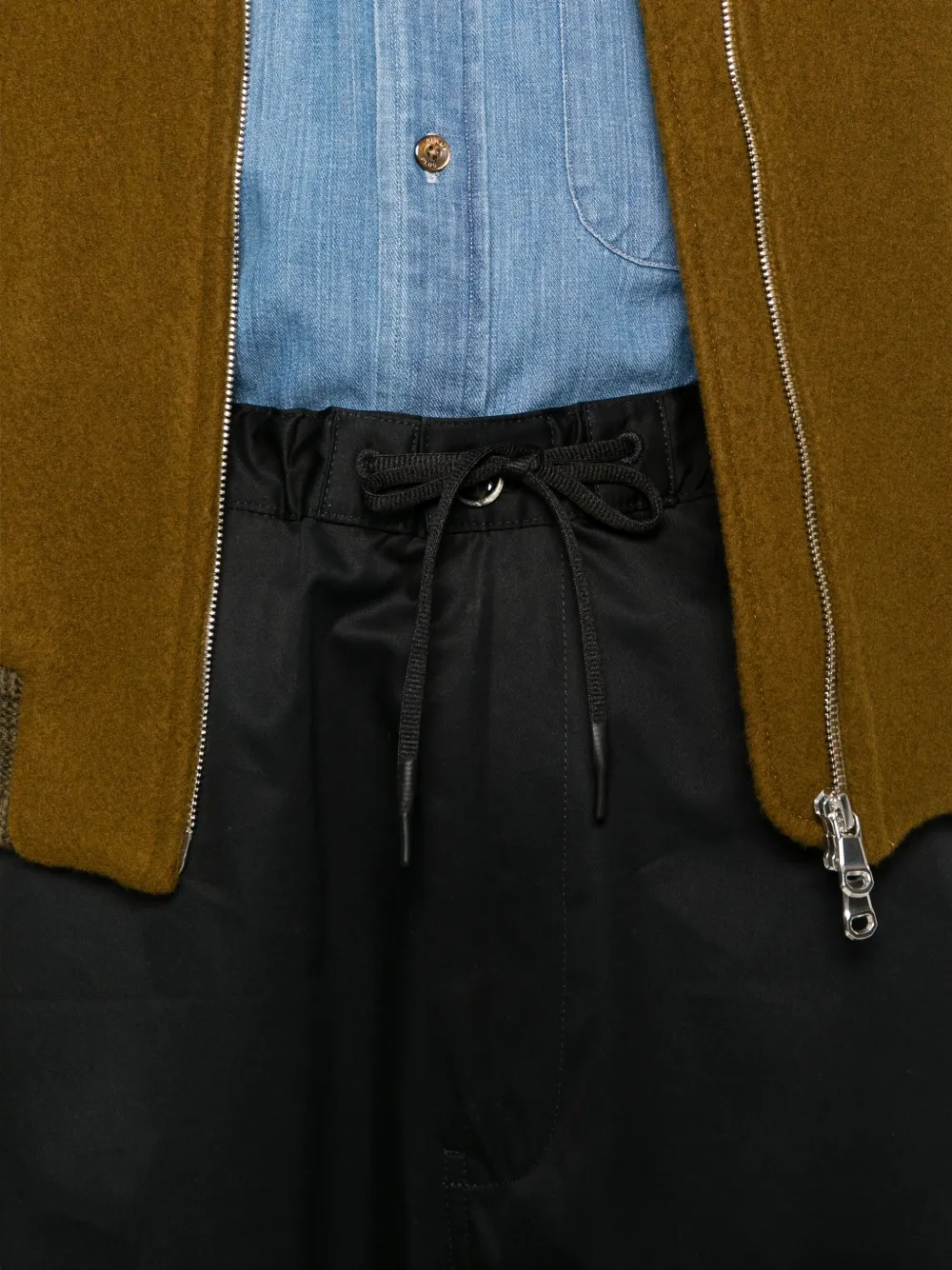 Nine In The Morning Cargo broek met trekkoordtaille Zwart