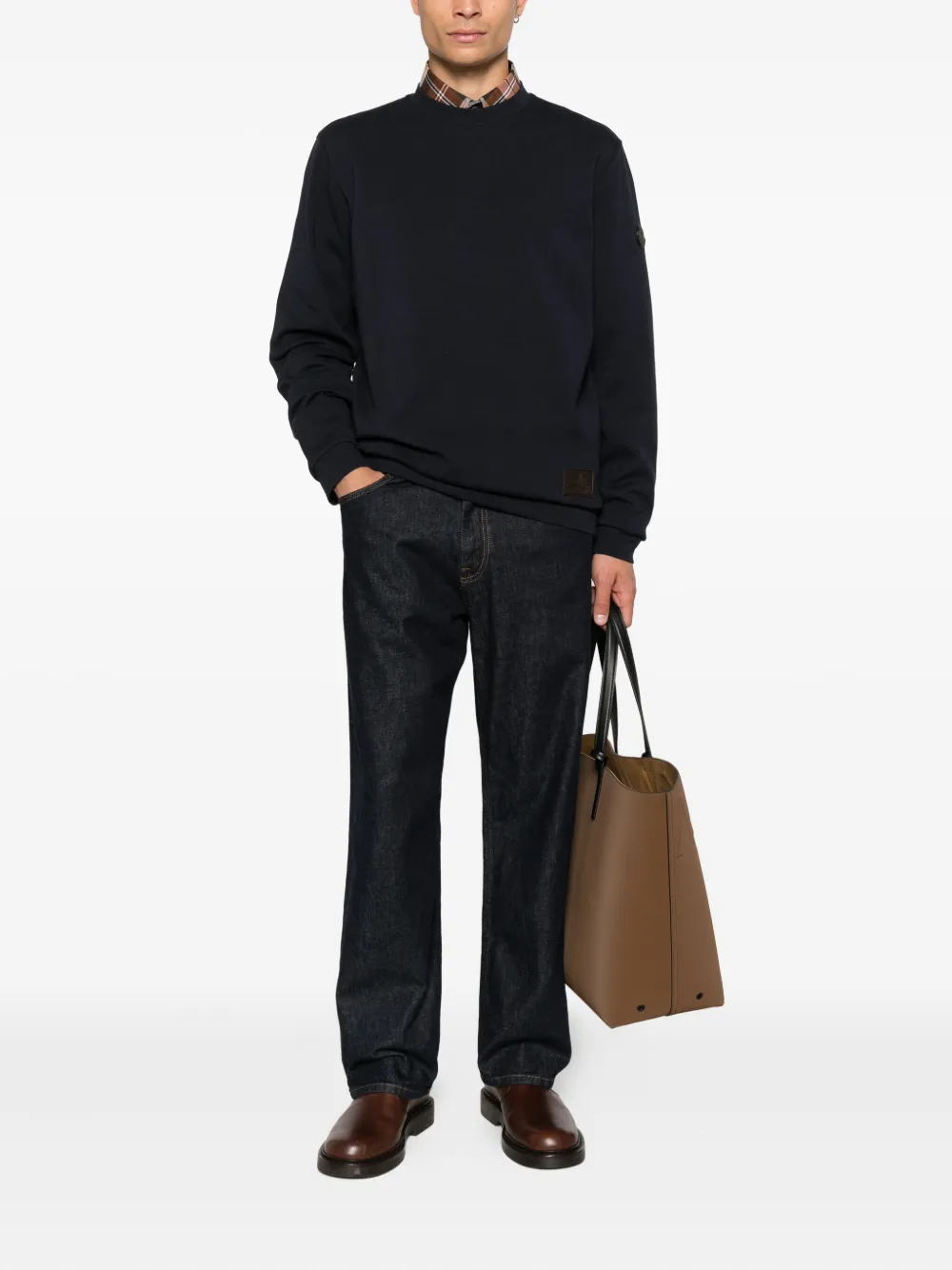 Moncler Sweater met logopatch - Blauw