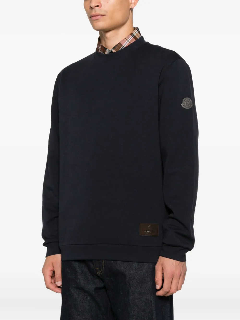Moncler Sweater met logopatch Blauw