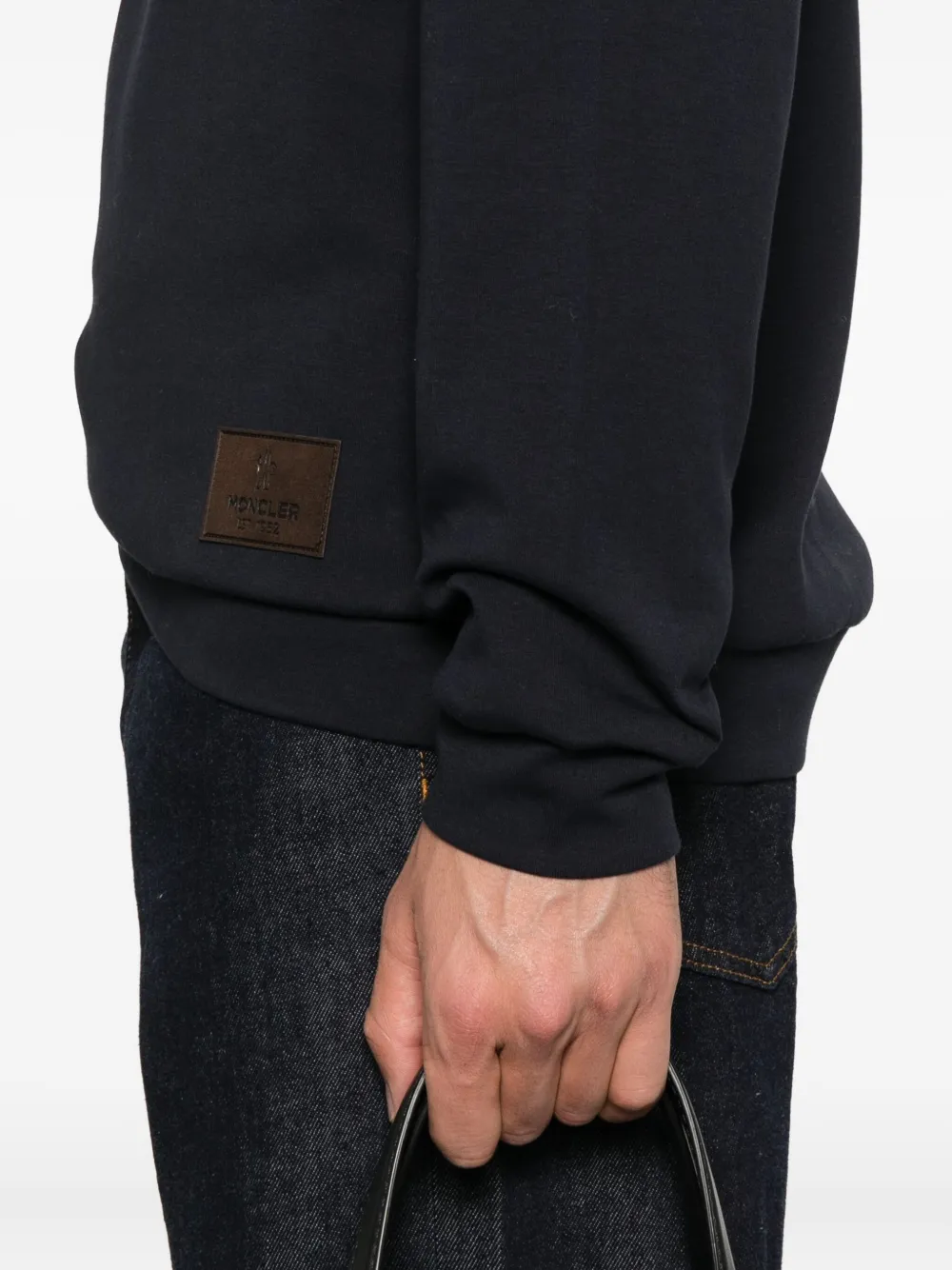 Moncler Sweater met logopatch Blauw