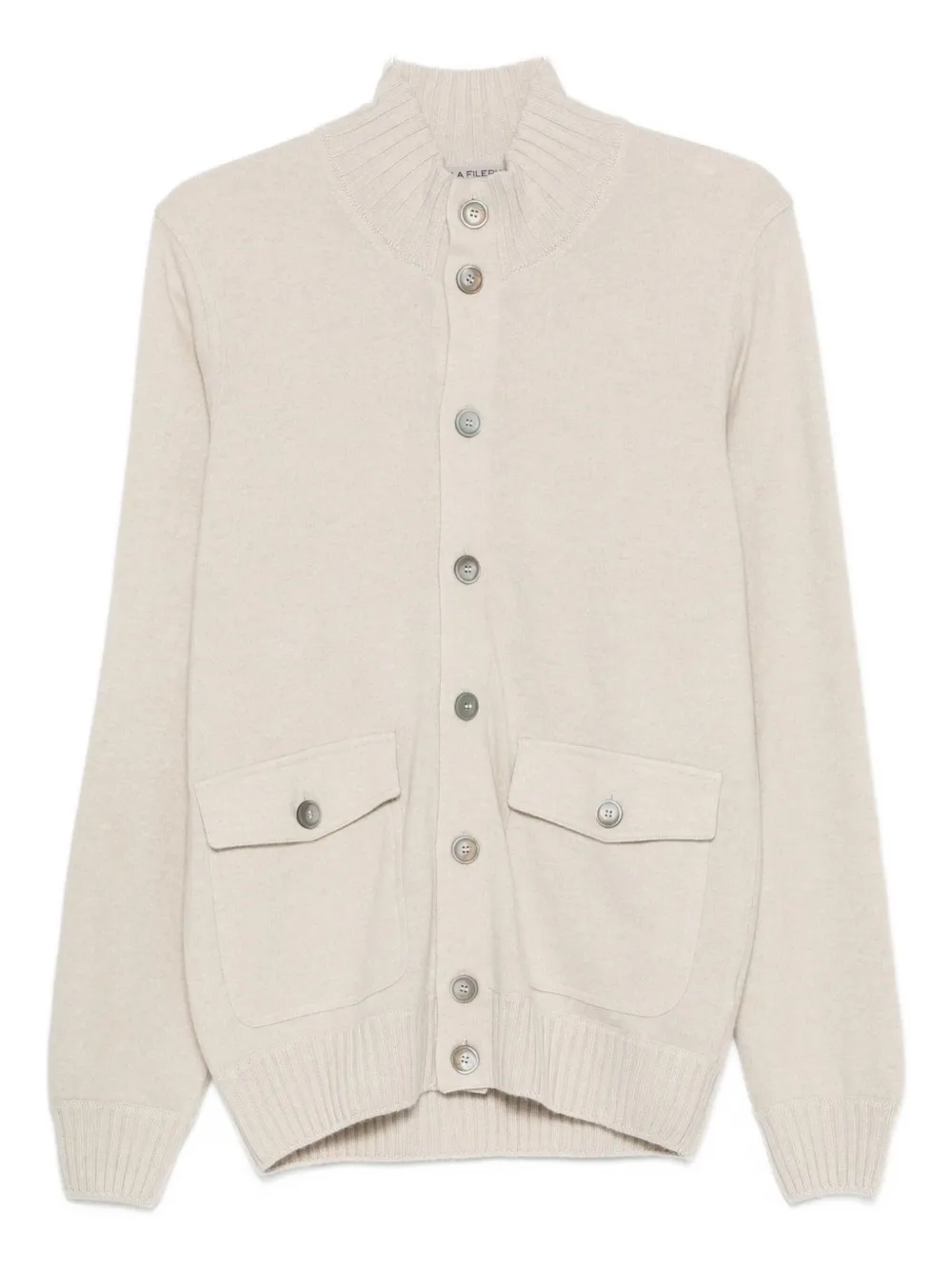 Fileria flap-pocket buttoned cardigan - Toni neutri