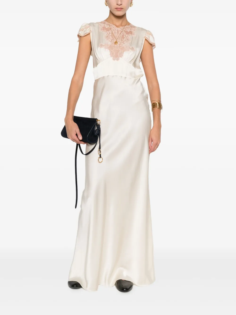 Chloé Maxi-jurk met kanten detail - Wit