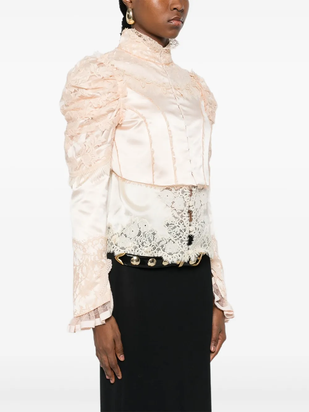 Chloé Satin Blouse In Animal Print