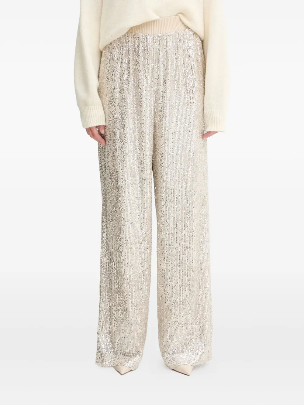 BOSS sequin-embellished trousers | Neutrals | Image 1