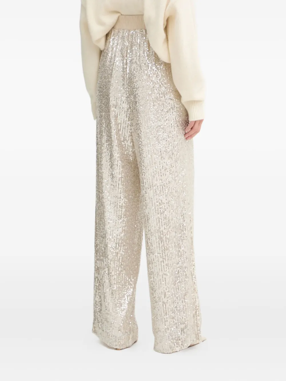 BOSS Broek verfraaid met pailletten Beige