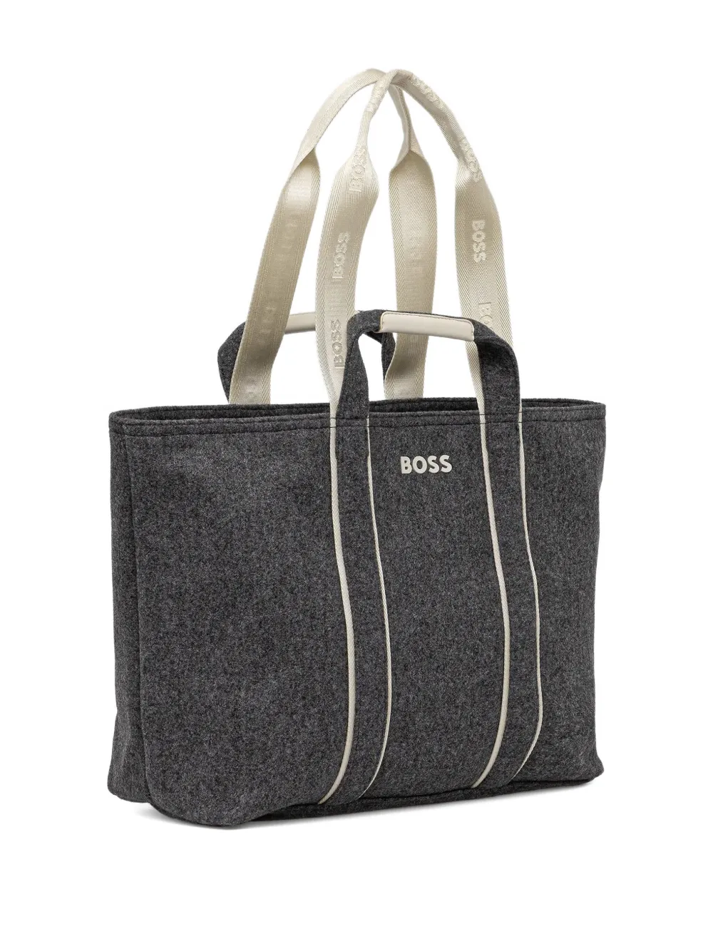 BOSS logo-detail tote bag - Grijs