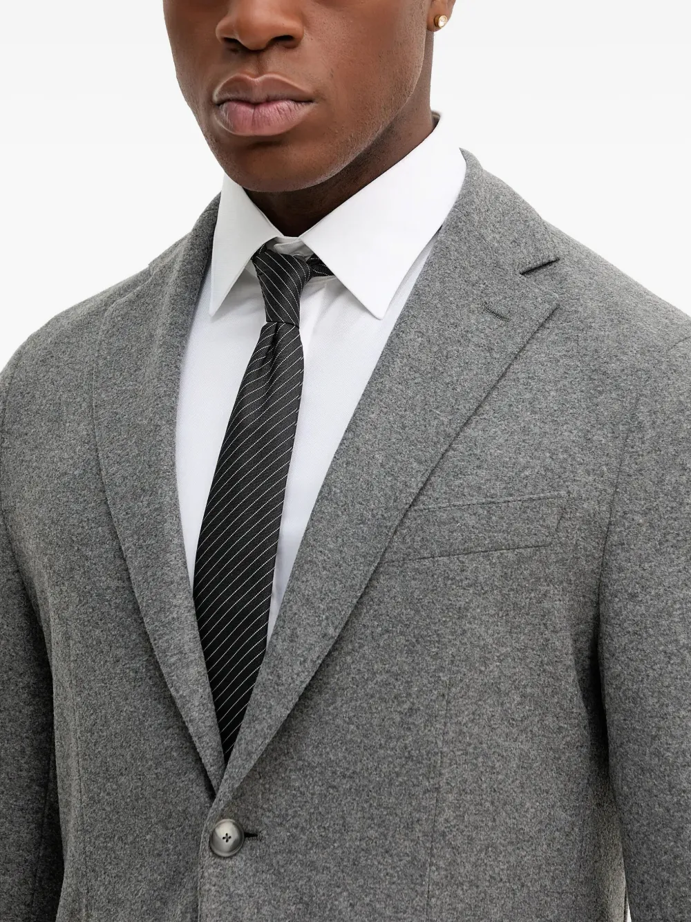 BOSS Blazer met enkele rij knopen Grijs