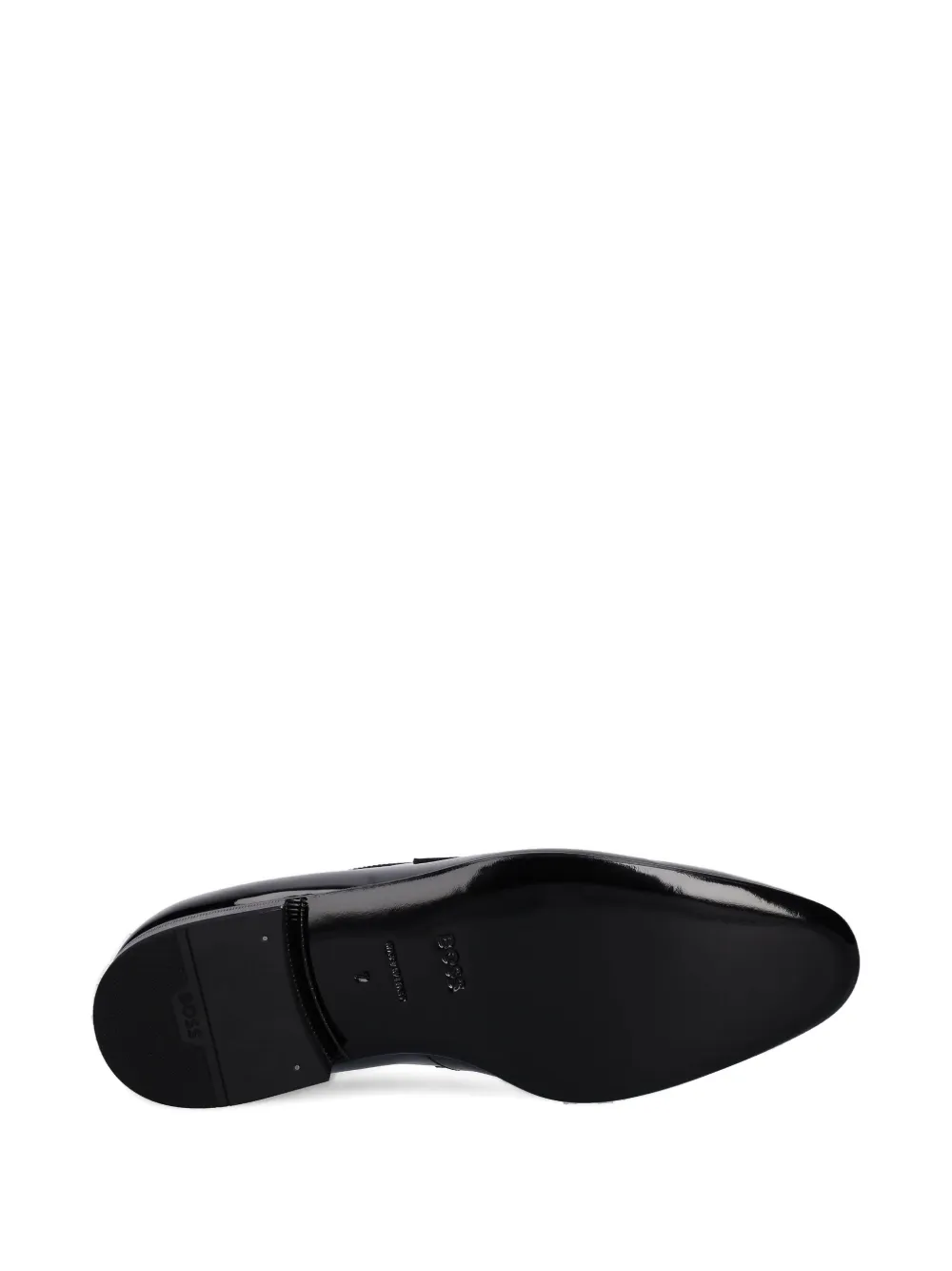BOSS logo-detail penny loafers Zwart