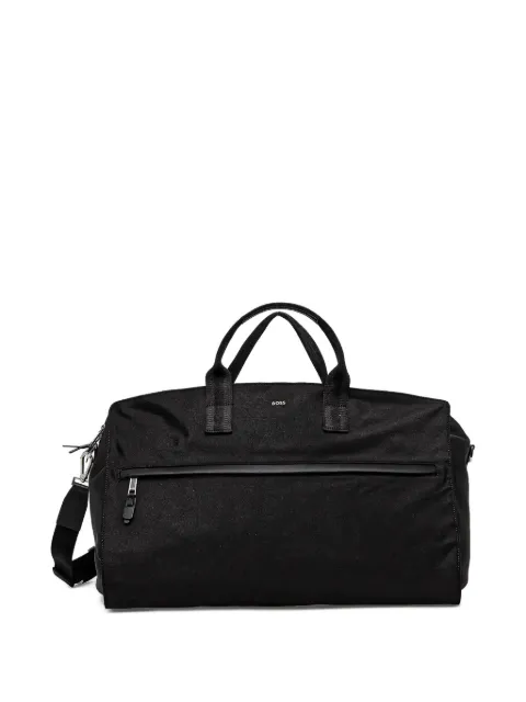 BOSS logo-detail zipped duffle bag