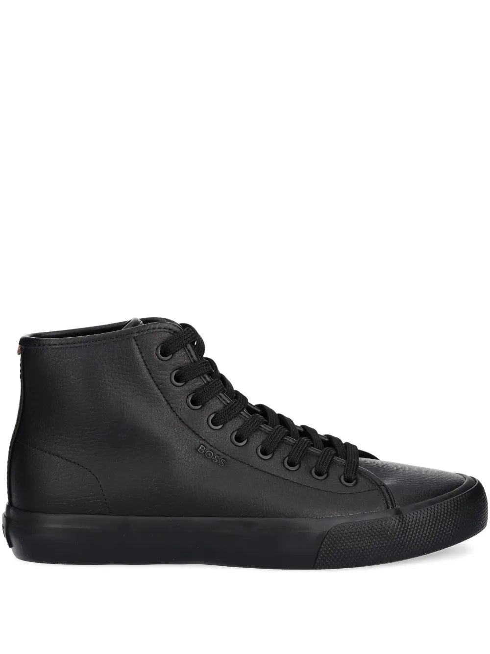 BOSS lace-up hi-top sneakers Zwart